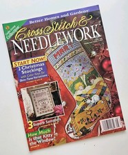 Cross stitch Needlework magazine August 1997 Stocking Cross Stitch Patterns