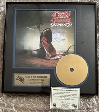 Ozzy Osbourne Signed 24K Gold Blizzard of Ozz Lithograph 698/950 COA Framed Mint