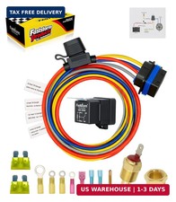 12V Electric Fan Wiring Kit Electric Fan Relay Kit with Thread-in Temperature Pr
