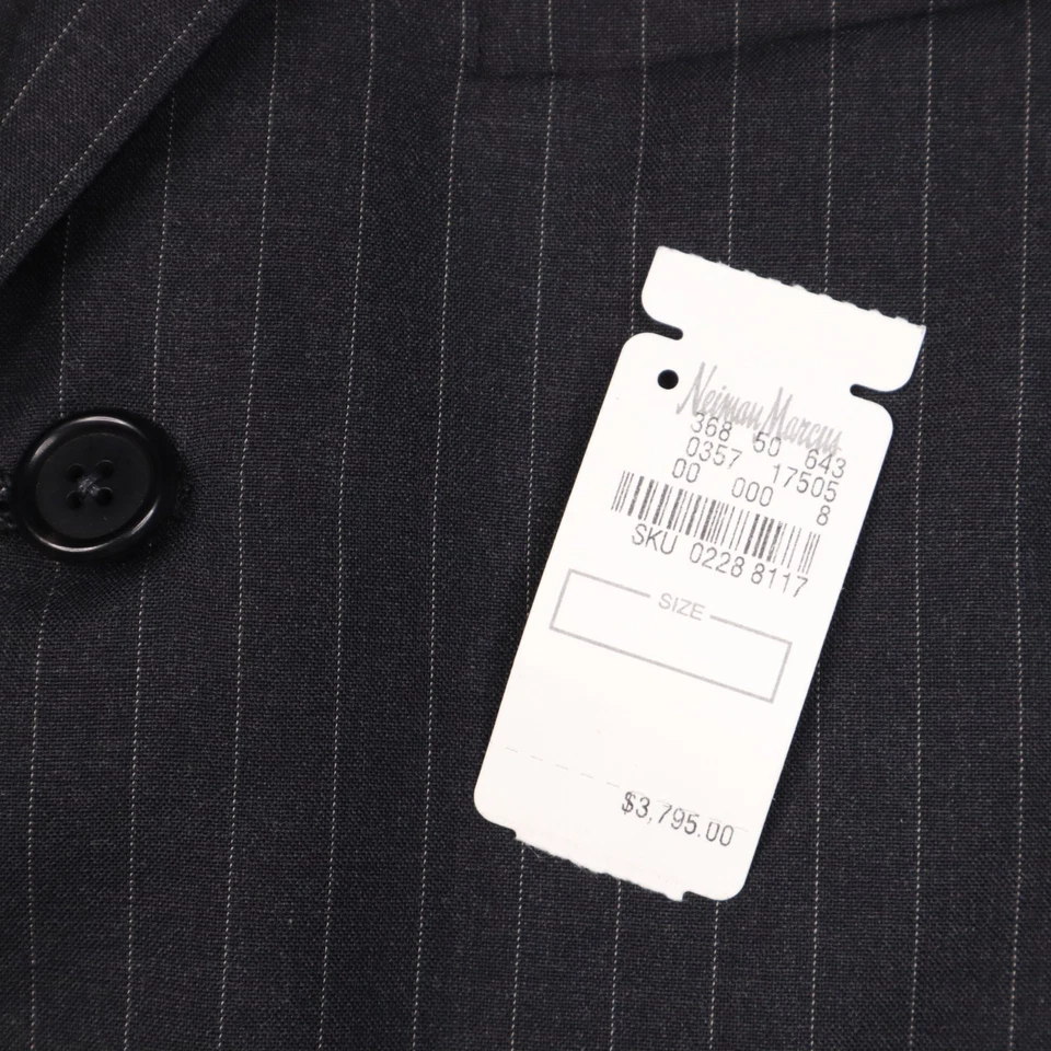 Oxxford Clothes Suit Mens 40R - Pants 34x28 Pinstripe Gray Red Polka Dot Liner - Image 2 of 4