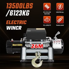 12V 13500lbs Electric Winch Steel Cable Wireless Remote Control Quad Bike ATV