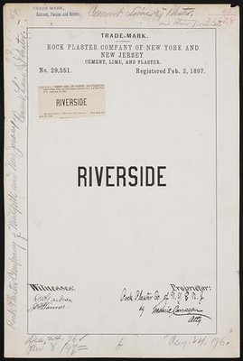 Rock Plaster Company of New York and New Jersey for Riverside brand Cement,