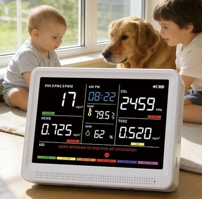 16-in-1 Professional Air Quality Monitor CO2 TVOC PM2.5 HCHO Temp Humidity 