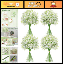 30 Pcs Artificial Baby's Breath Flowers, 21" Long Stem Faux Gypsophila for Weddi
