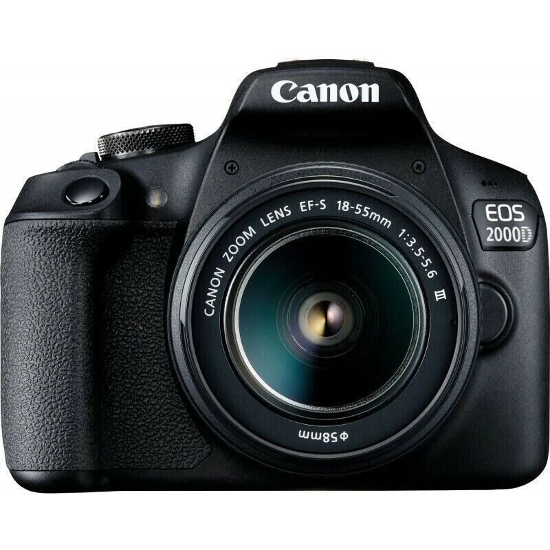 Canon EOS 2000D DSLR Camera With EF-S 18-55mm F3.5-5.6 III Lens Kit - Black