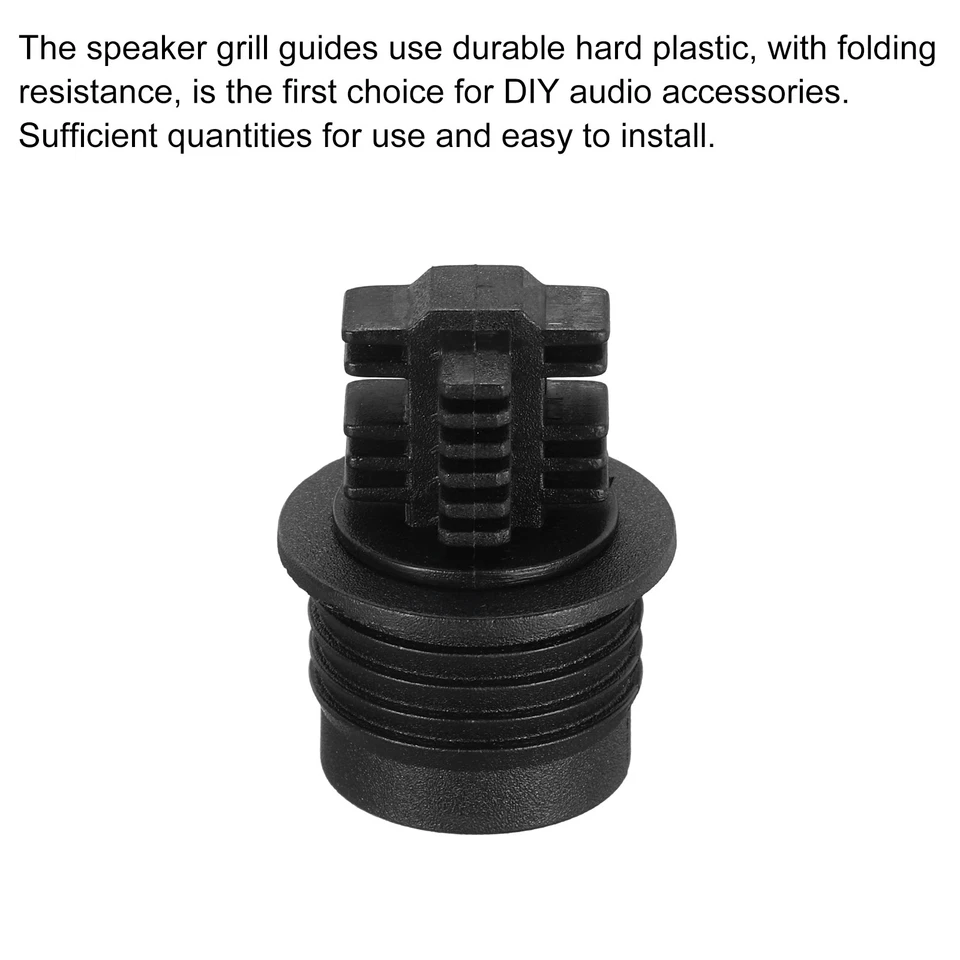 Speaker Grill Guides Plastic Black Ball Socket Type 12mm x 15.3mm 20 Pairs - Изображение 4 из 4