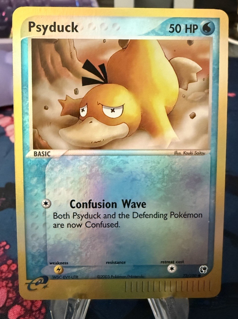 Psyduck 73/100 Sandstorm Reverse Holo Pokemon NM