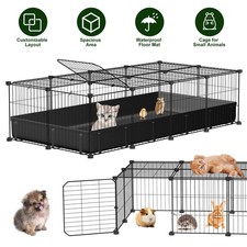 47x24x12" Guinea Pig Cage Small Animal Playpen Home DIY Metal Pet Enclosure Cage