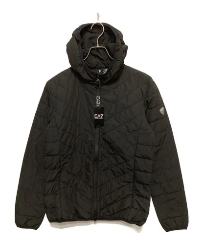 EA7 Emporio Armani Premium Shield Packable Hooded Down Jacket from Size M Black - product listing photo