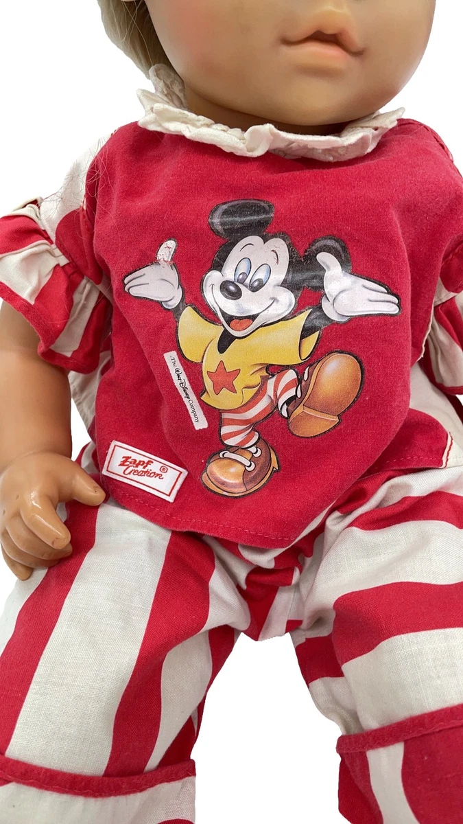 Zapf Creation Vinilo Tela Muñeca Rubia Vintage Mickey Mouse Conjunto...