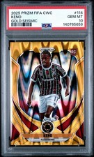 2025 Panini Prizm FIFA Club World Cup Gold Seismic [#8/10] Keno 114 PSA 10 GM-MT