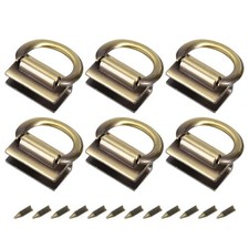 Metal Bag Connector with D Ring, 6Pcs 28mm Purse Hanger Buckle Bronze Tone 