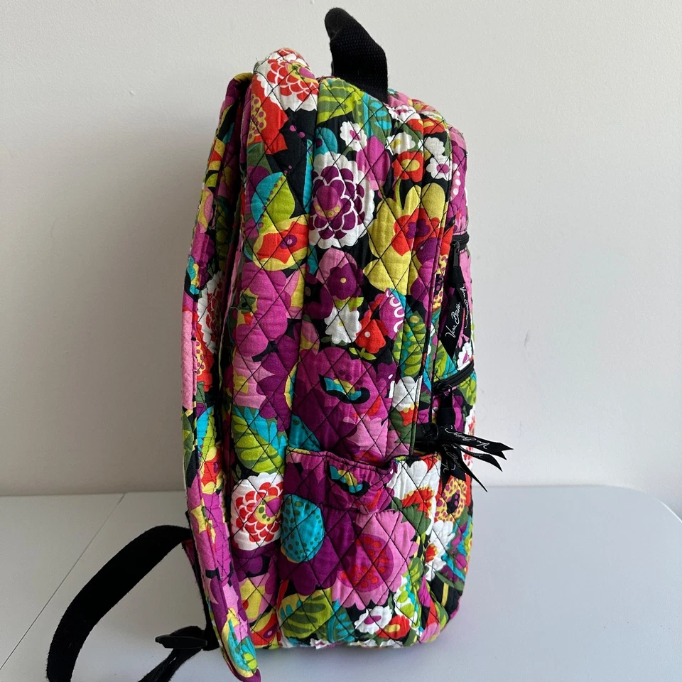 Vera Bradley Va Va Bloom Double Zip Backpack Large Daily Work Campus Book Bag - Image 2 of 4