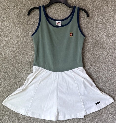 Vintage 90s Nike Challenge Court Tennis Dress Girls Large 12-14 Built in Shorts