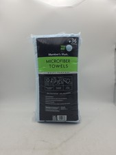 Member's Mark Microfiber Towels, 36 Count, 16in x 16in, Multi-Purpose Use, Blue