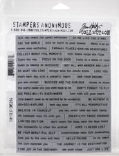 Tim Holtz Cling Stamps 7"X8.5"-Tiny Text