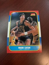 1986-87 Fleer #28 Mark Eaton Rookie Card. NRMT. rookie card picture