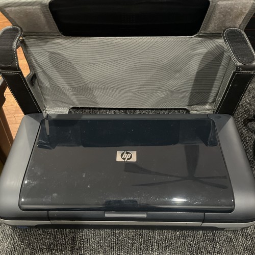 HP Office Jet SNPRC-0705 Mobile USB Printer With Leather Cover Case * No Cords*