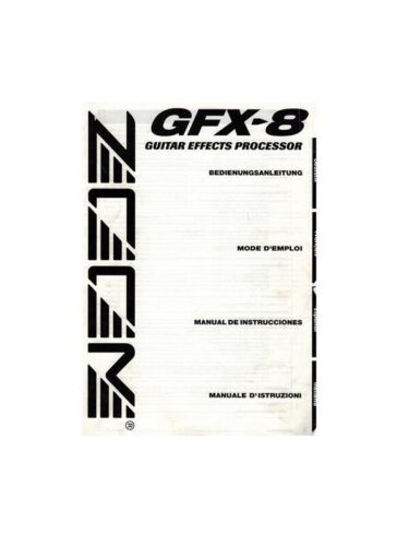 Zoom Gfx-8 Manuale In Italiano - Inglese - Italiano- Tedesco - Francese con CD - Foto 1 di 1