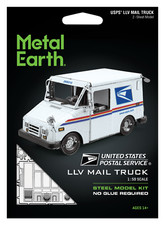 Fascinations Metal Earth USPS Grumman LLV Mail Truck 3D Model Kit 1:59 Scale 