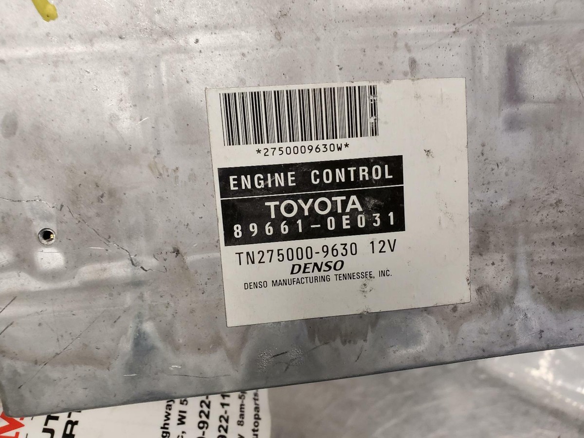 LEXUS RX330 Engine Brain Box Electronic Control Module; AWD