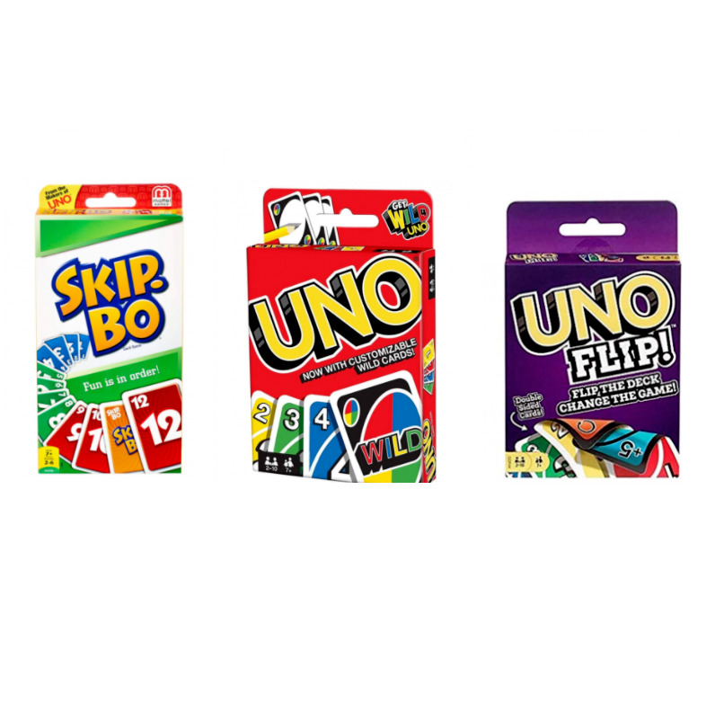  ZivPlay Uno Flip and Skip Bo 2-Pack : Toys & Games