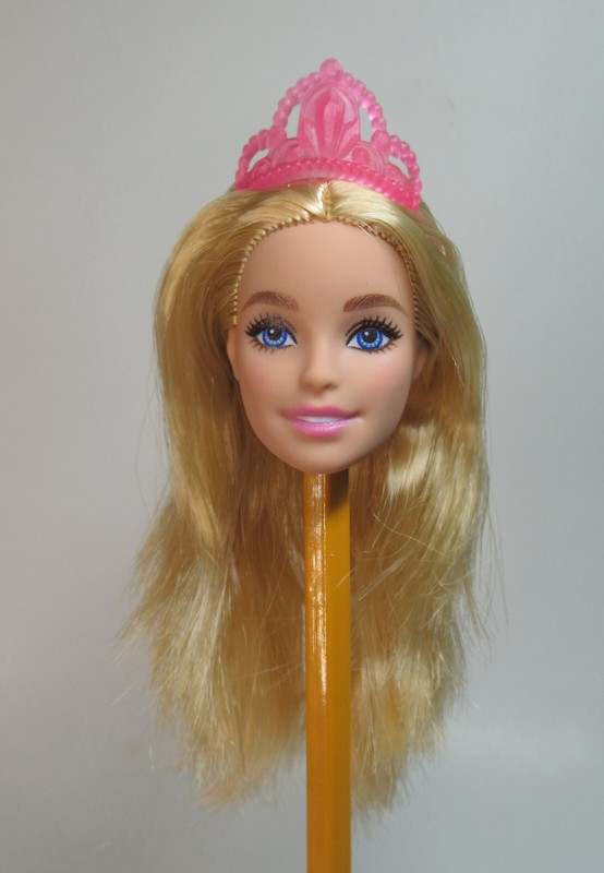 Mattel Barbie Blonde Millie Doll Head Made to Move With Barbie Crown Tiara