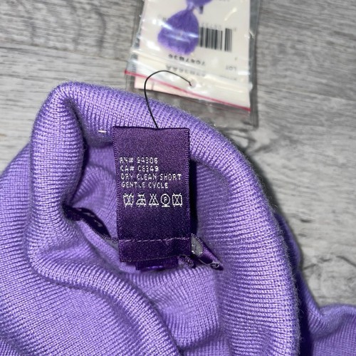 Ralph Lauren Purple Label Women’s Large Short Sleeve Sweater Cashmere Turtleneck - Picture 7 of 11