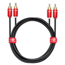Image of Premium SHIELDED Twin 2 x RCA Cable Male to Male Audio 99% OFC Stereo Phono Lead