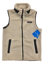 Columbia Men's Big Timber Peak Sherpa Fleece Full Zip Vest NWT $70