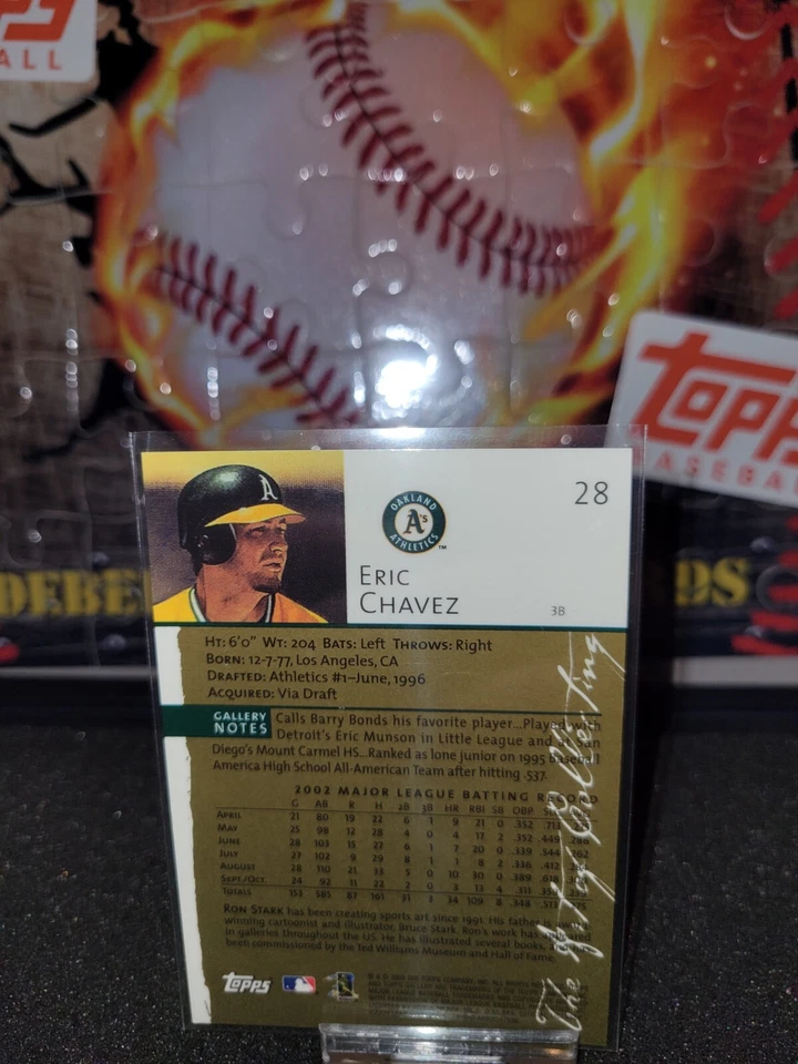 ERIC CHAVEZ 2003 Topps Gallery Artist's Proof #28 Oakland Athletics - Image 2 of 2