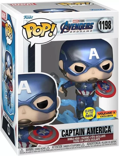 Funko POP! Marvel Avengers Endgame Captain America with Broken Shield & Mjolnir