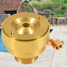 Swimming Pool Spa Brass Deck Jet Fountain Crown Nozzle with Grounding Lug