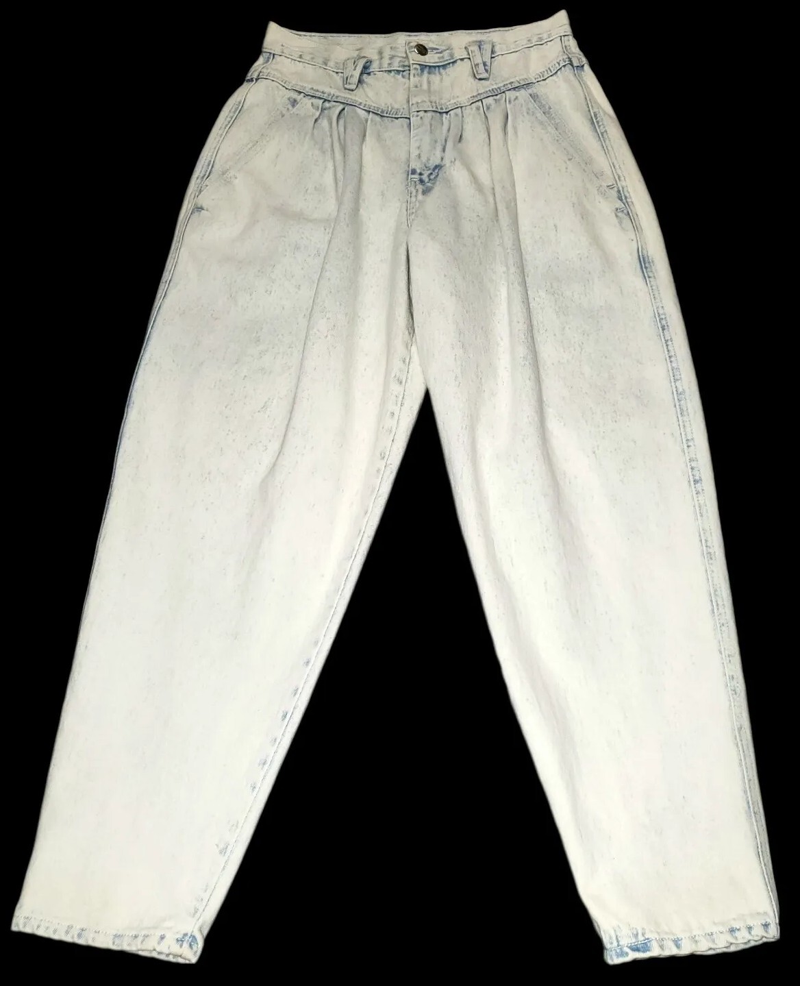 Vintage Stefano Acid Wash Denim Tapered Blue Jeans Women's Size 16