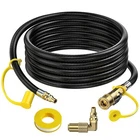 7FT 12FT 24FT Quick Connect Propane Hose for RV to Grill LP RV Hose with Adapter