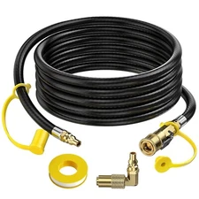 7FT 12FT 24FT Quick Connect Propane Hose for RV to Grill LP RV Hose with Adapter