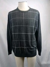 Vintage Dockers Sweater Men's Size Large Dark Gray Light Weight Sweater Pullover
