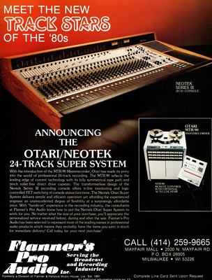 vtg OTARI NEOTEK 24 TRACK SUPER SYSTEM MAGAZINE PRINT AD Recording Studio Pinup