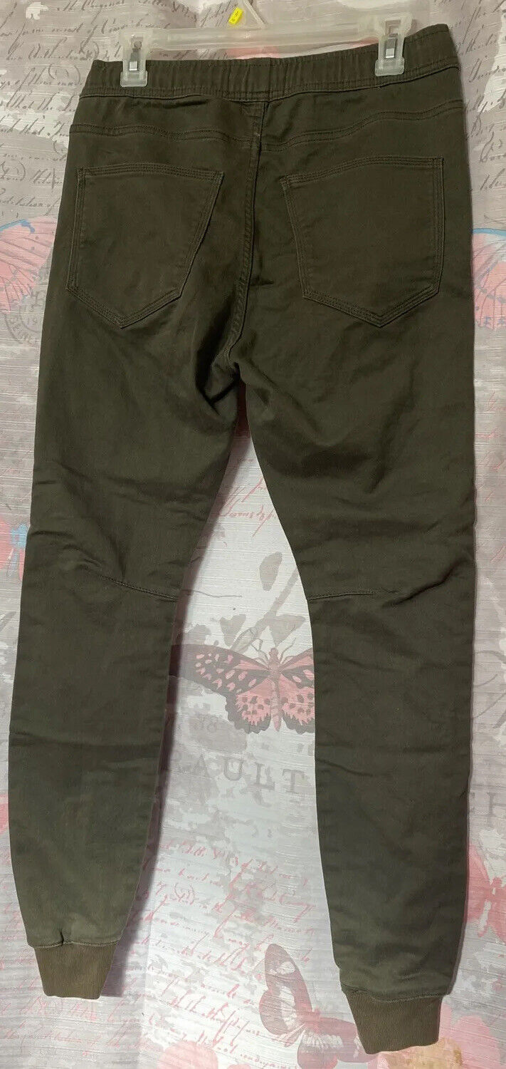 Mens See The Poison Cargo Jogger Pant in Olive Green size Small by