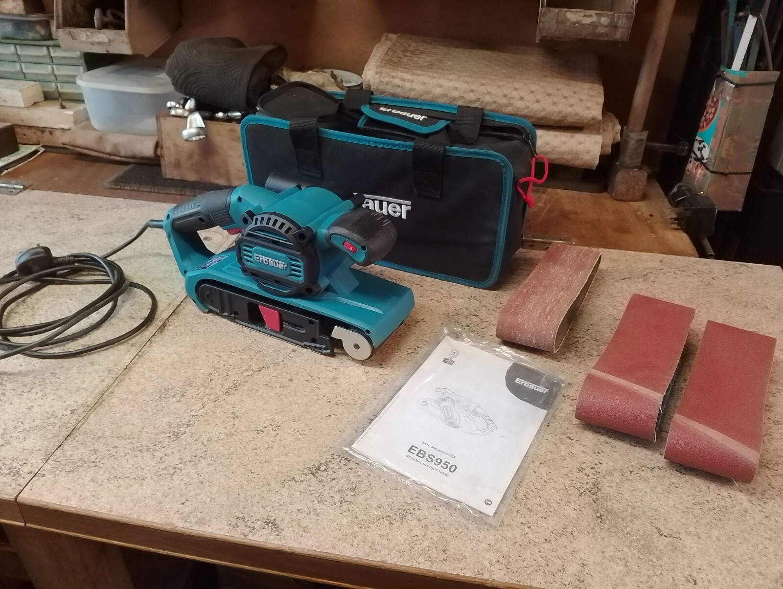 USED BELT SANDER ERBAUER 240V 950W VARIABLE SPEED eBay