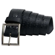 Milwaukee Leather 7105 Mens Embossed Leather Biker Belt w/Interchangeable Buckle