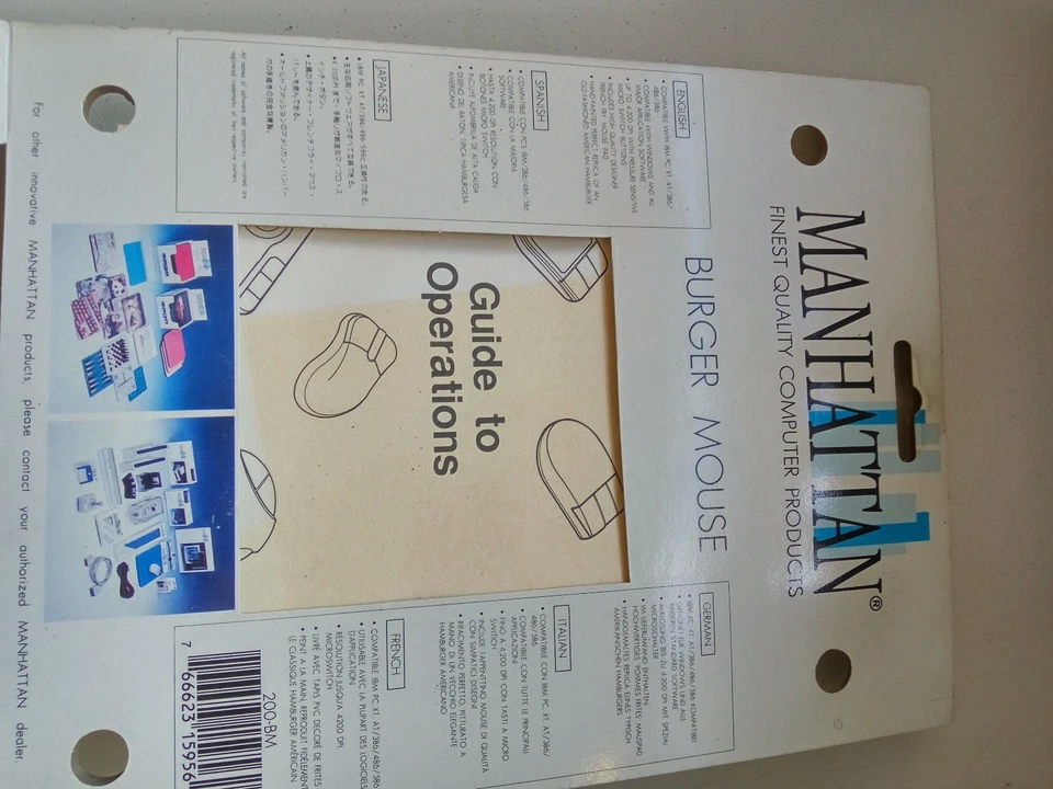 SERIAL MOUSE VINTAGE BURGER MOUSE 9 pin + mouse pad  - Image 2 of 4