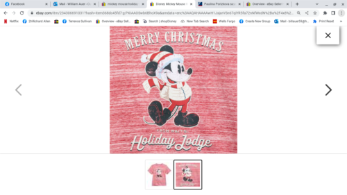 Boys Size Small 5/6 Mickey Mouse Merry Christmas Disney Tee Shirt NWT - Picture 1 of 2