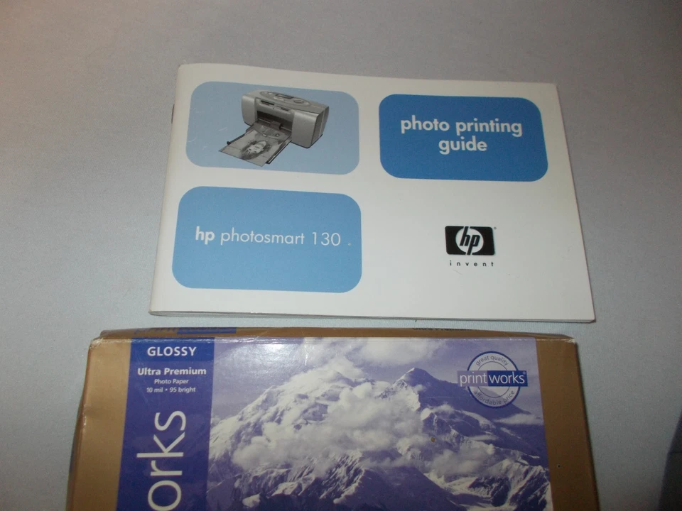 HP PhotoSmart 130 Standard Inkjet Printer & Photo Printing Guide & White Cards - Image 3 of 4