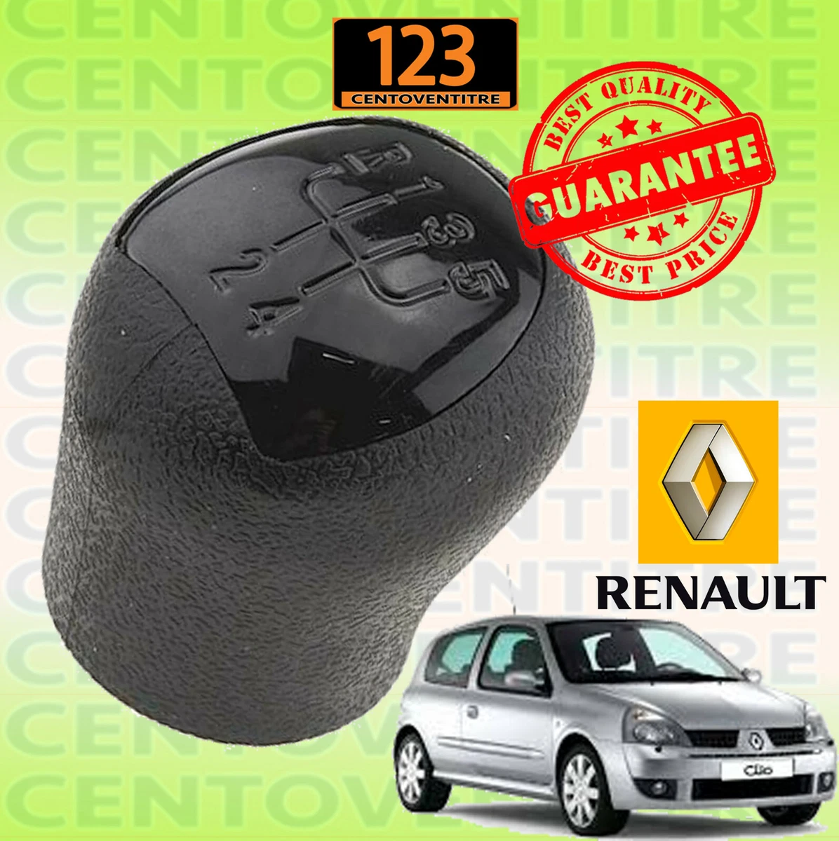 Nero + Cromo 5 Velocità + R Plastica + Pelle Pomello Cambio per