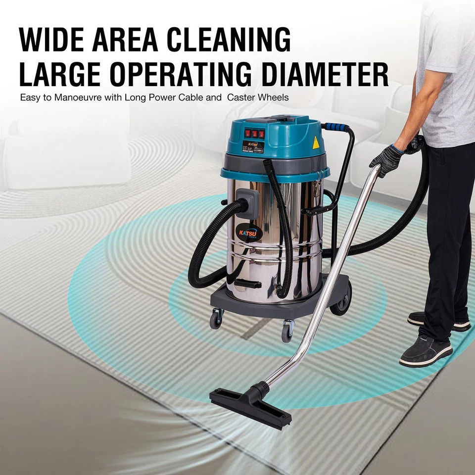 KATSU Industrial Vacuum Cleaner 80L,3Motors - Image 4 of 4