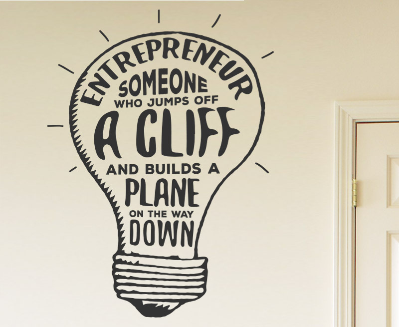 Fearless Entrepreneur Cliff Jump Vinyl Wall Decal Art T77