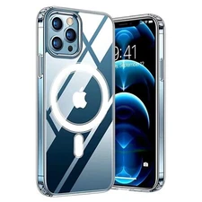 For Apple iPhone iPhone 17 16 15 14 13 Pro Max Clear Case Slim Plating Mag Cover