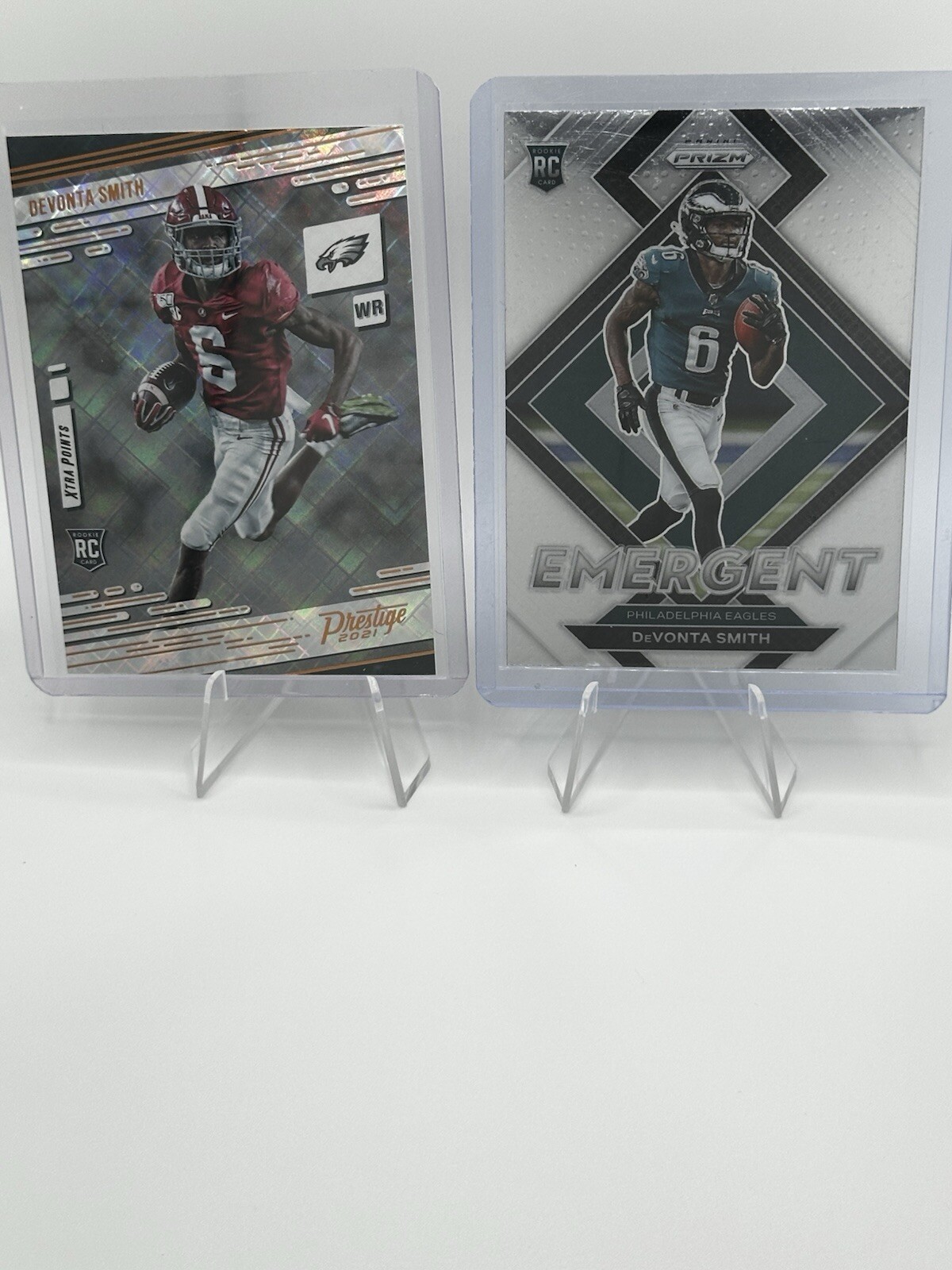 DeVonta Smith RC Eagles - 2021 Panini Prestige -Xtra Points Diamond + Emergent