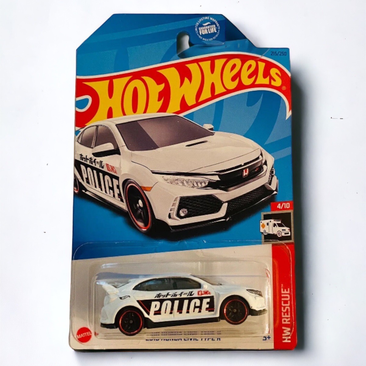 2023 Hot Wheels #215 HW Rescue 4/10 2018 HONDA CIVIC TYPE R